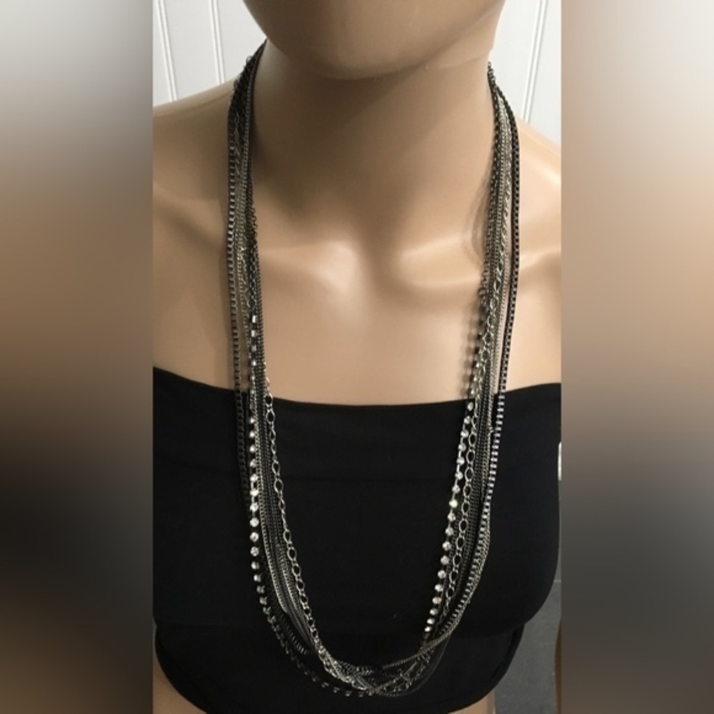NWOT Express Necklace Multilayered Chain strands